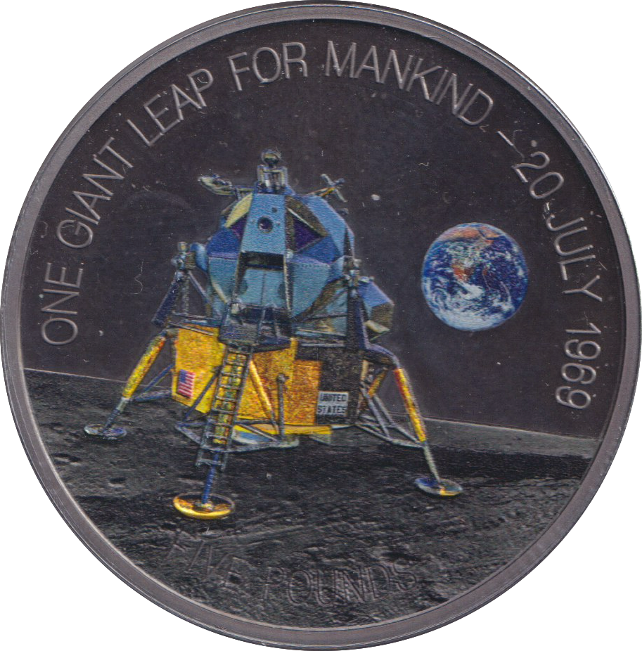 2019 FIVE POUND ONE GIANT LEAP FOR MAN KIND BAILIWICK OF JERSEY