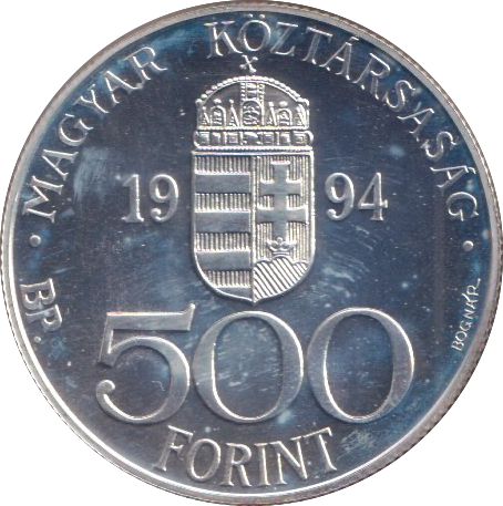 1994 SILVER 500 FORINT HUNGARY