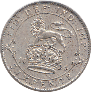1924 SIXPENCE ( GVF )
