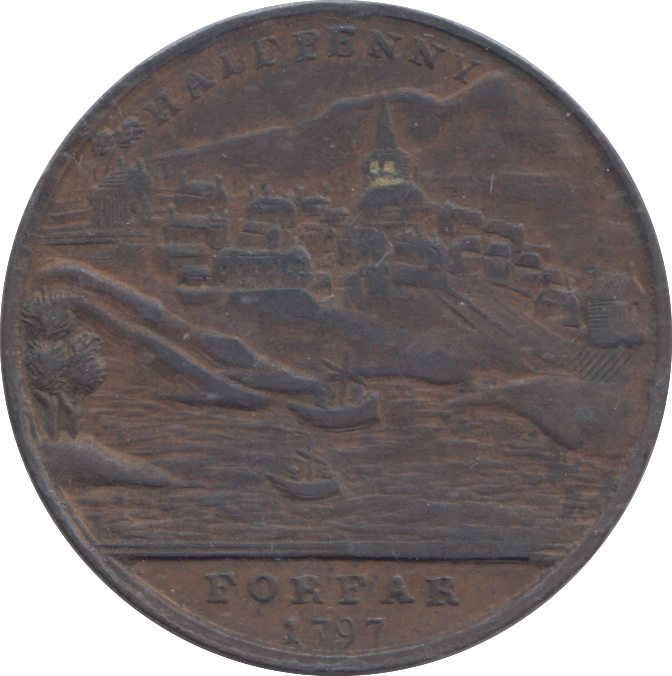 1797 FORFAR CASTLE HALFPENNY TOKEN
