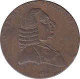 1793 SAMUEL JOHNSON HALFPENNY TOKEN