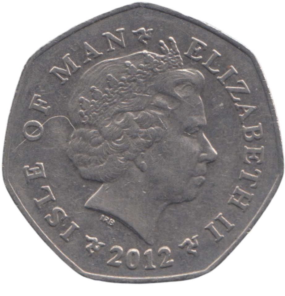 2012 50 PENCE MILNER'S TOWER ISLE OF MAN
