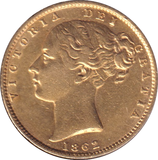 1862 GOLD SOVEREIGN ( EF )