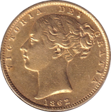 1862 GOLD SOVEREIGN ( EF )