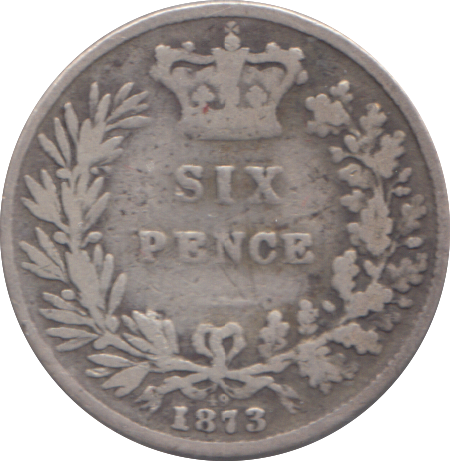1873 SIXPENCE ( NF )