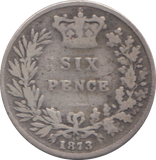 1873 SIXPENCE ( NF )