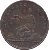 1855 AUSTRALIA PENNY TOKEN MELBOURNE