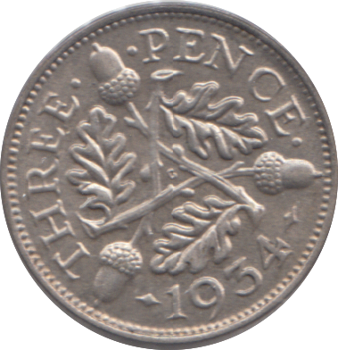 1934 SIXPENCE ( AUNC )