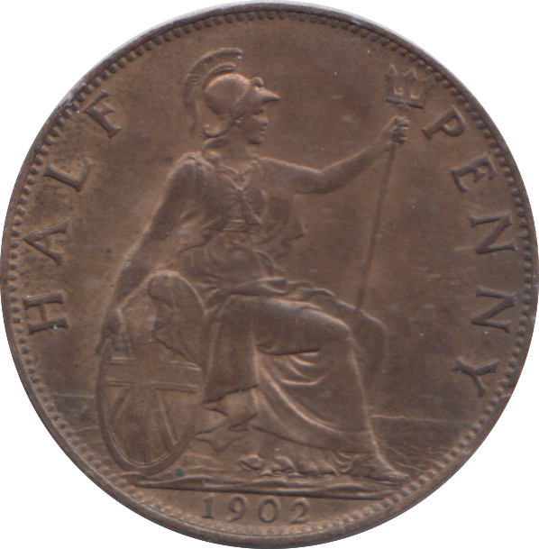 1902 HALFPENNY ( UNC )