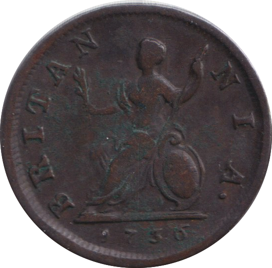 1736 FARTHING ( VF )