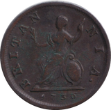 1736 FARTHING ( VF )