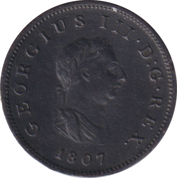 1807 HALFPENNY ( VF )