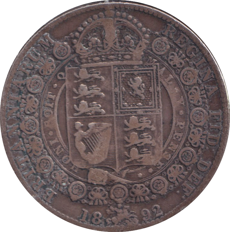 1892 HALFCROWN ( GF )