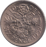 1959 SIXPENCE ( BU )
