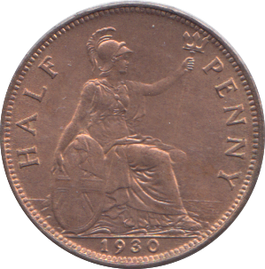 1930 HALFPENNY ( EF  )
