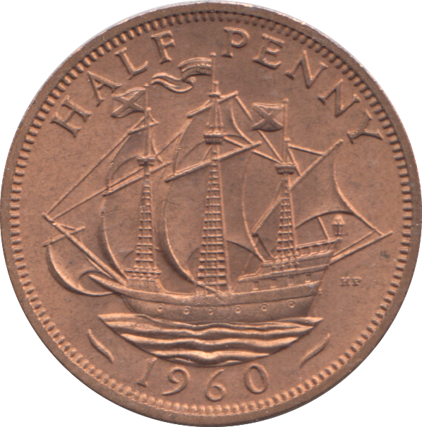1960 HALF PENNY ( UNC )