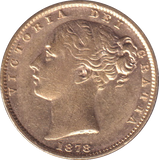 1878 GOLD SOVEREIGN ( GVF )