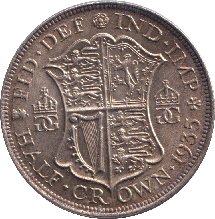 1935 HALFCROWN ( AUNC )