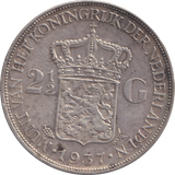 1937 NETHERLANDS 2 1/2 GULDEN