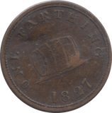 1827 MARSH FARTHING TOKEN