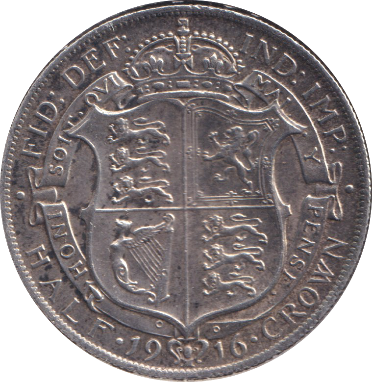 1916 HALFCROWN ( VF )