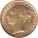 1877 GOLD SOVEREIGN ( EF )