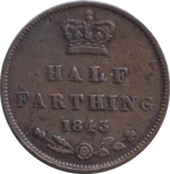 1843 HALF FARTHING ( VF )