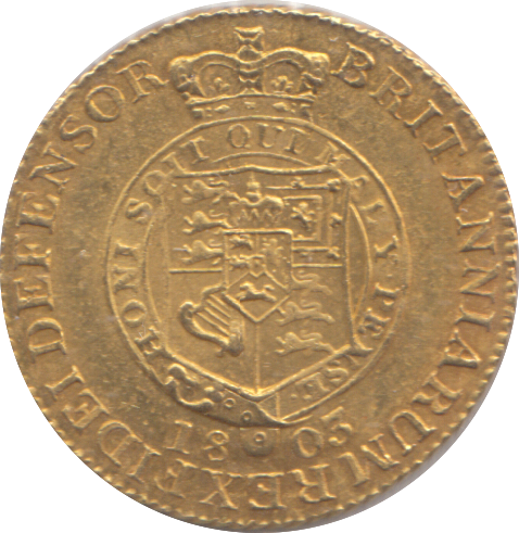 1803 GOLD HALF GUINEA ( EF )
