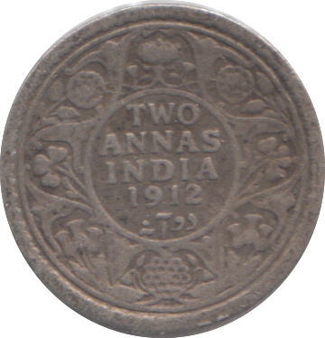 1912 INDIA TWO ANNAS