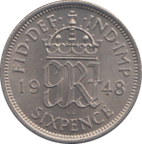 1948 SIXPENCE ( UNC )