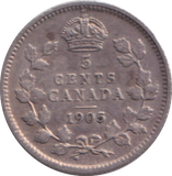 1905 SILVER 5 CENT CANADA