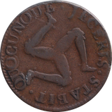 1758 HALF PENNY ISLE OF MAN