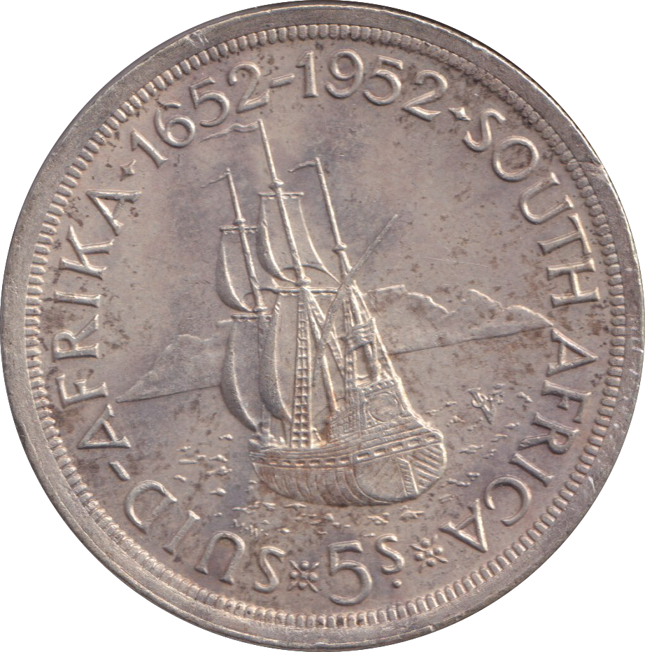 1952 SILVER 5 SHILLING SOUTH AFRICA