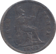 1843 FOURPENCE ( FINE )