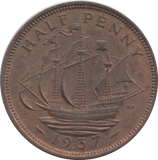 1937 HALF PENNY ( UNC )