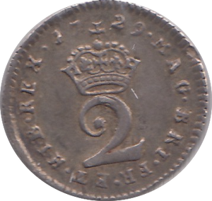 1729 MAUNDY TWOPENCE ( GVF )