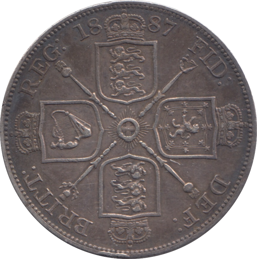 1887 DOUBLE FLORIN ( EF )