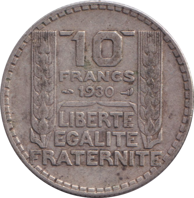 1930 SILVER 10 FRANCS FRANCE