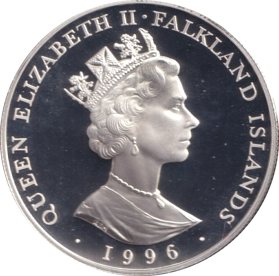 1996 SILVER PROOF FIFTY PENCE  FALKLAND ISLANDS