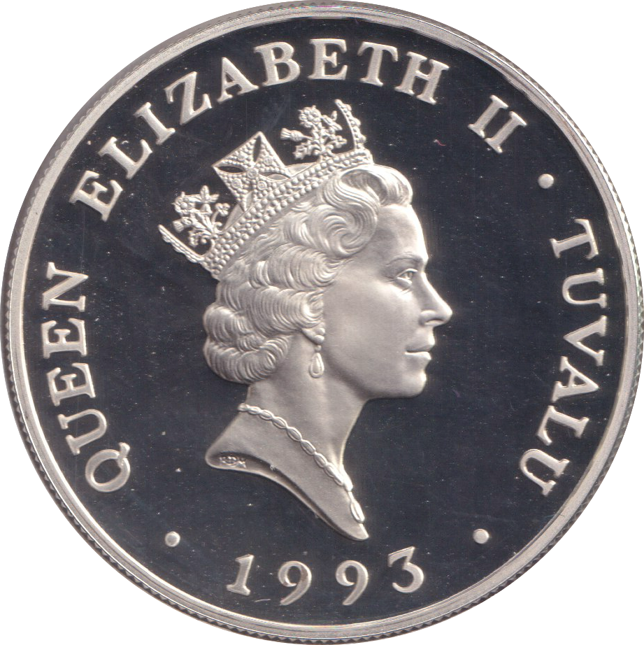 1993 SILVER PROOF TWENTY DOLLAR TUVALU