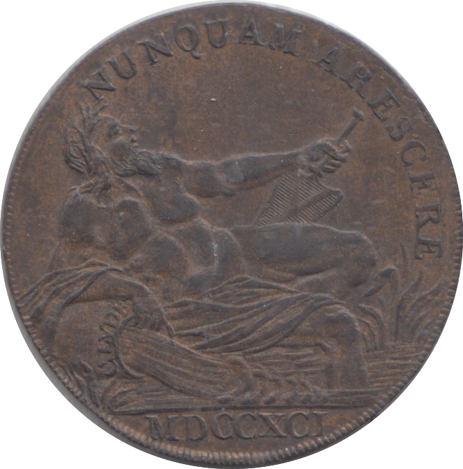 1790 GLASGOW SEA GOD HALFPENNY TOKEN