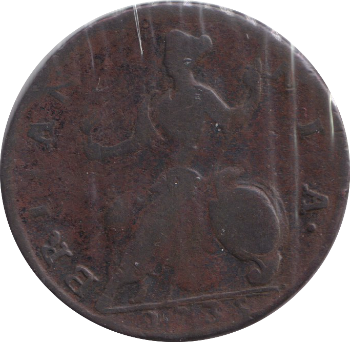 1735 HALFPENNY ( FINE )