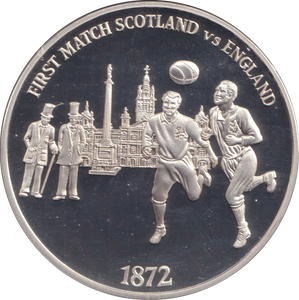 1996 SILVER PROOF FIRST MATCH SCOTLAND VS ENGLAND EUROPEAN FOOTBALL CHAMPIONSHIP