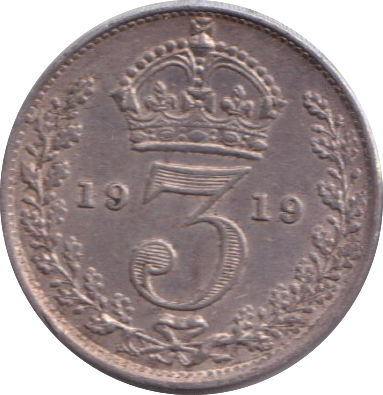 1919 THREEPENCE ( GVF )