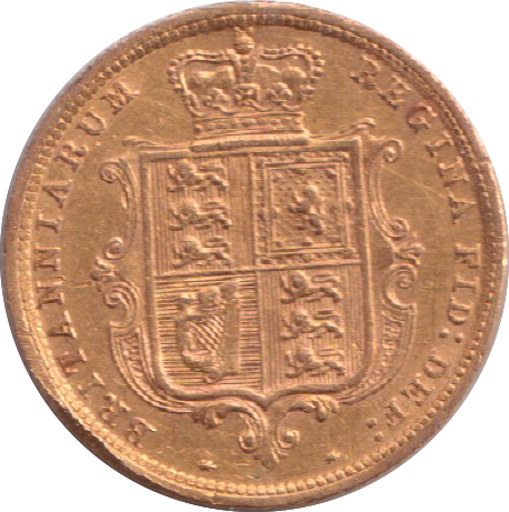 1883 GOLD HALF SOVEREIGN ( GVF )
