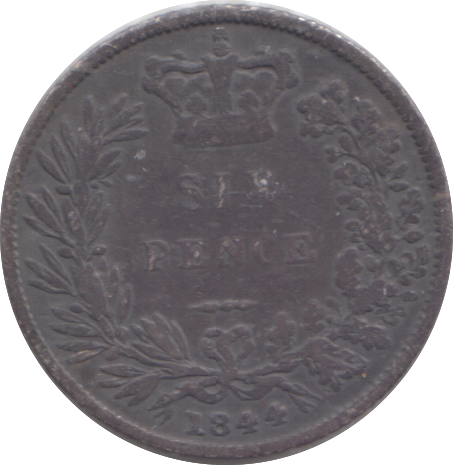 1844 SIXPENCE ( FINE )