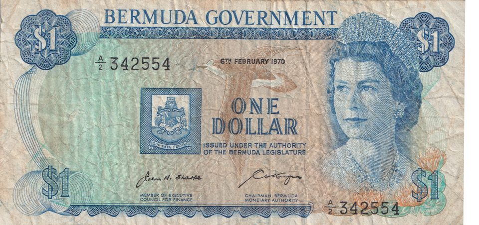 1970 BERMUDA DOLLAR BANKNOTE REF-1673