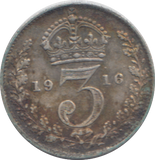 1916 THREEPENCE ( VF )