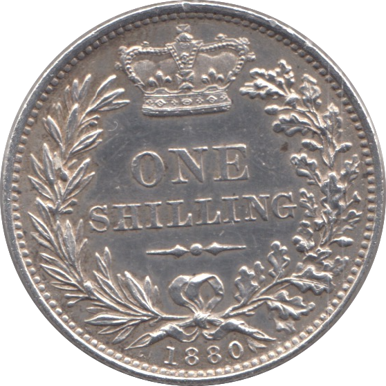1880 SHILLING ( AUNC )