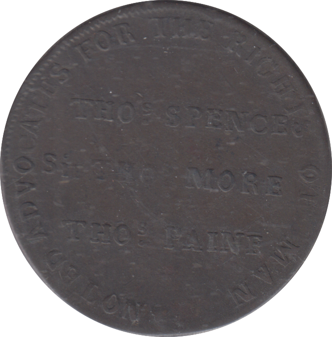 1795 THOMAS SPEAR HALFPENNY TOKEN